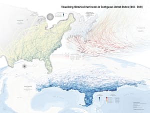 Visualizing Historical Hurricanes in Contiguous United States (1851 – 2021)
